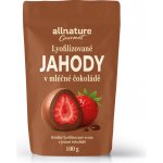 Allnature Mrazem sušené jahody v mléčné čokoládě 100 g – Zboží Dáma