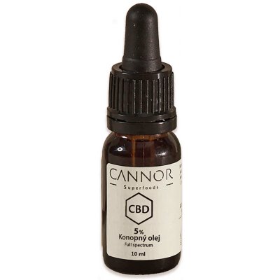 Cannor CBD Plnospektrální konopný olej 5% 500 mg 10 ml