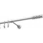 Garnyze-levne Kovová garnýže Cilinder krystal jednořadá satyna 16mm 220 cm – Sleviste.cz