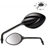 Zrcátka na motorku STRATO, plastová univerzální, černá matná zrcátka se závitem M10 - 1xL, 1xP | Zboží Auto