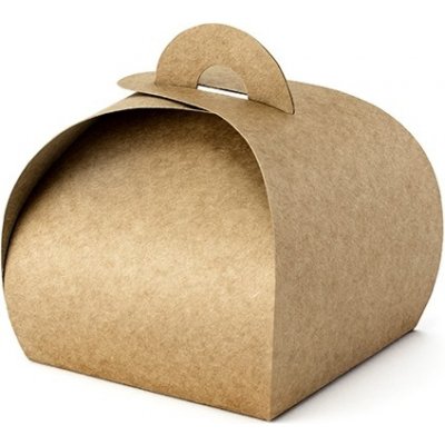 PartyDeco PartyDeco Dárkové krabičky - hnědé 10 ks – Zboží Dáma