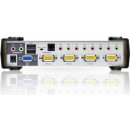 Aten CS-1734A KVM přepínač 4-port KVMP USB+PS/2, usb hub, audio, 1.2m kabely