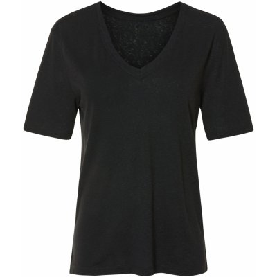 esmara Dámské lněné triko černá – Zboží Mobilmania