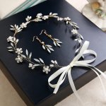 Naishide Jewelry Souprava náušnice s čelenkou - Zlatavá – Zboží Mobilmania