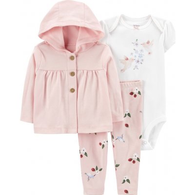 Carter's Set 3dílný body kr. rukáv cardigan legíny Pink Hummingbird holka – Zbozi.Blesk.cz