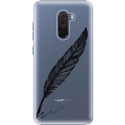 Pouzdro iSaprio - Writing By Feather Xiaomi Pocophone F1 černé – Zboží Mobilmania