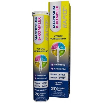 Magnesium B-Komplex Rapid 20 eff. tablet – Hledejceny.cz