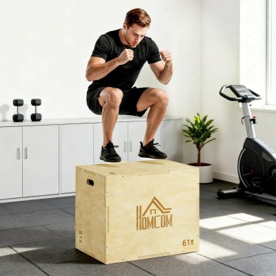 HOMCOM Dřevěný plyo-Box 3 v 1, 51/61/76 cm – Hledejceny.cz