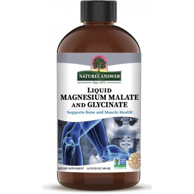 Nature's Answer Liquid Magnesium Malate and Glycinate, hořčík malát a bisglycinát, 480 ml – Hledejceny.cz
