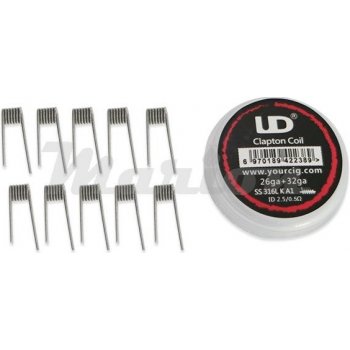 UD Předmotané žhavící spirálky Kanthal A1 26GA 0.4 x ID2.5 x 0.5ohm 10ks 1 ks