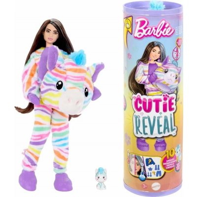 Mattel Barbie Cutie Reveal Barevné sny Zebra HRK39 – Zboží Mobilmania