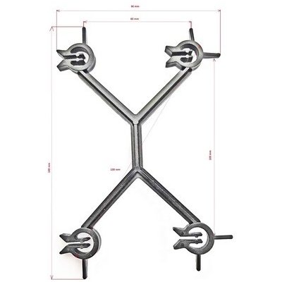 ORLIBIT Třmínek plastový 140x100 mm (na průměr tyče - 4, 5, 6, 8 mm)