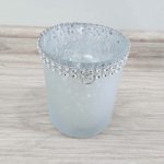 Clayre & Eef Skleněný svícen bílý, 8 x 7 cm – Hledejceny.cz
