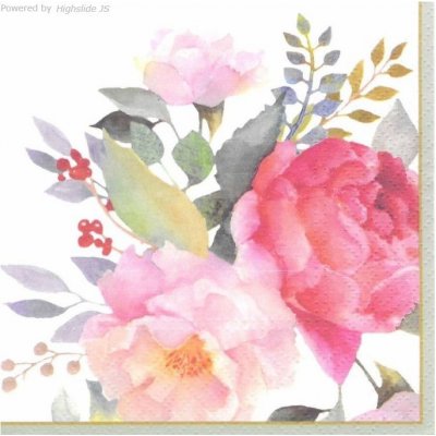 Ubrousek 33x33cm Růže akvarel – Hledejceny.cz