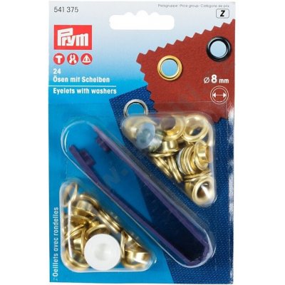 Prym Průchodky s podložkou 8 mm, 24 ks, zlaté – Hledejceny.cz