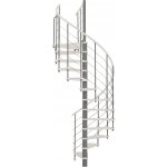 Minka STAIRS Kombinované točité schodiště Venezia bílá/šedá pr. 160 cm