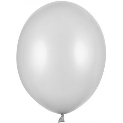 PartyDeco Balónek stříbrný metalický 27 cm – Zboží Mobilmania