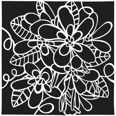 Šablona TCW 6"x6" (15,2x15,2 cm) Flower Cluster – Zboží Dáma