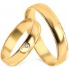 Prsteny iZlato Forever Romantické snubní prstýnky se srdíčkem a zirkonem STOB326