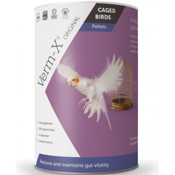 Verm-X Přírodní pelety proti střevním parazitům pro ptáky 100 g
