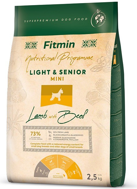 Fitmin Mini Light Senior Lamb With Beef 2,5 kg