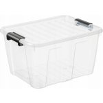 Plast Team Úložný box s průhledným víkem 30 L – Zboží Dáma