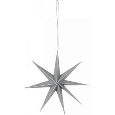 Broste Vánoční papírová hvězda na zavěšení STAR 15 cm stříbrná – Hledejceny.cz