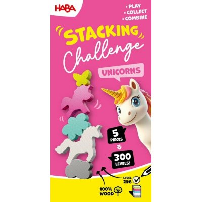 Haba Dynamická zábavná hra Stacking Challenge Jednorožci 5 figurek 300 zadání – Hledejceny.cz