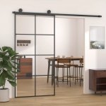 zahrada-XL Posuvné hliník a ESG sklo 102,5 x 205 cm černé – Hledejceny.cz