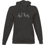 Dámská mikina s kapucí Žít pro kočky červená – Zboží Dáma