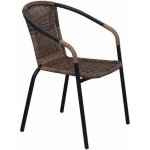 KONDELA Zahradní židle Doren hnědá/černá – Hledejceny.cz