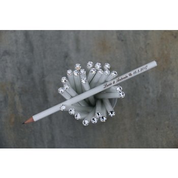 Svatební tužky se jmény s čirým krystalem Swarovski Kolik potřebujete kusů?: Potřebuji 10 - 19 ks