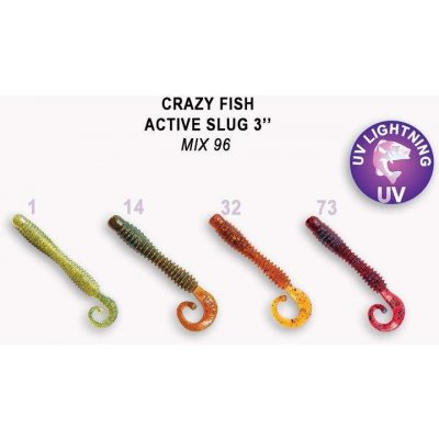 Crazy Fish Active slug 7,1 cm 96 Mix 8 ks – Zbozi.Blesk.cz