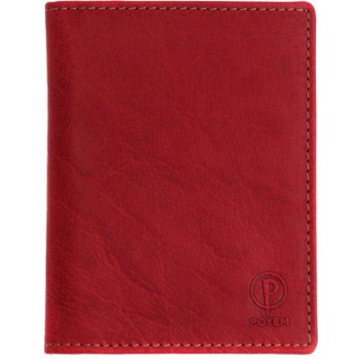 Poyem kožené pouzdro na doklady 5228 červené – Zboží Živě