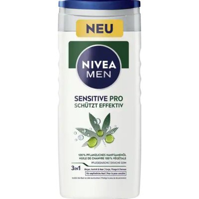 NIVEA Men sprchový gel 3in1 Sensitive Pro schützt effektiv 250 ml – Zbozi.Blesk.cz