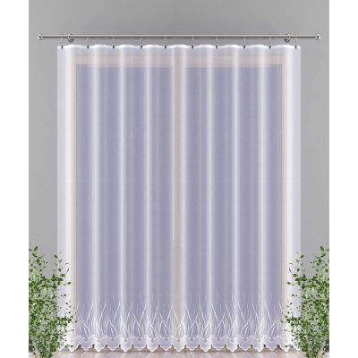 Forbyt Hotová záclona nebo balkonový komplet, IGNIS, bílá Záclony a závěsy: 180 x 250 cm – Zboží Dáma