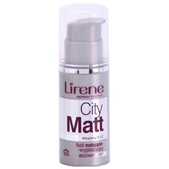 Lirene City Matt matující fluidní make-up s vyhlazujícím efektem 207 Beige 16 h with Vitamin E and C 30 ml