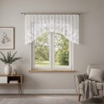 Dekorační oblouková krátká záclona na žabky DEMETRIA 80 bílá 250x80 cm MyBestHome – Hledejceny.cz