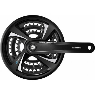 Kliky SHIMANO Tourney TX FC-TX801-L, 175mm, 48-38-28 zubů, černé s krytem – Hledejceny.cz