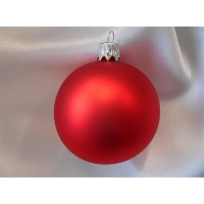 Velká vánoční koule 4 ks červená matná – Hledejceny.cz
