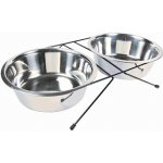 Trixie nerez stojánek + 2 misky 2 x 2,8 l ø 24 cm 52 x 11 x 30 cm – Hledejceny.cz
