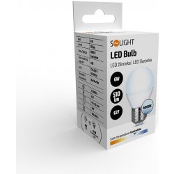 Solight žárovka LED G45 E27 6W bílá studená