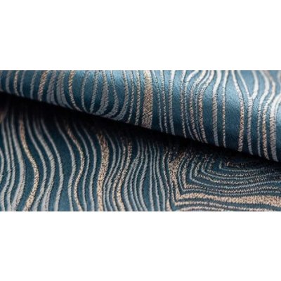 Zatemňovací závěs se vzorem a zavěšením pencil pleat - Modrý, 300 x 250 cm – Zboží Mobilmania