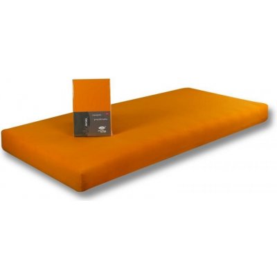 LeRoy Prostěradlo Jersey oranžové s elastanem napínací 140x200