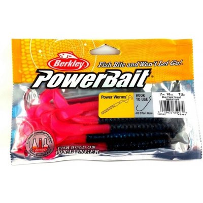 Berkley POWERBAIT POWER WORMS 18 cm BLUE FLECK FIRETAIL 13 ks