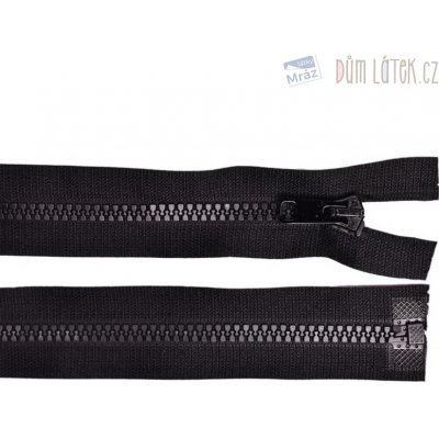 Zip kostěný dělitelný černý, délka 60 cm – Zboží Dáma