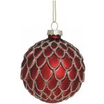 Červená skleněná vánoční ozdoba koule Chic Ø 8 cm Chic Antique – Hledejceny.cz