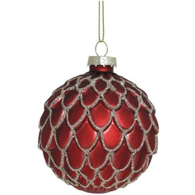 Červená skleněná vánoční ozdoba koule Chic Ø 8 cm Chic Antique – Hledejceny.cz