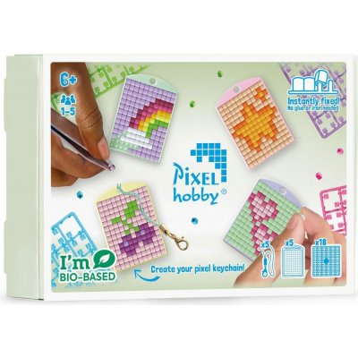 Pixel Pixelhobby sada klíčenek 5 ks veselé motivy 1 ks – Hledejceny.cz