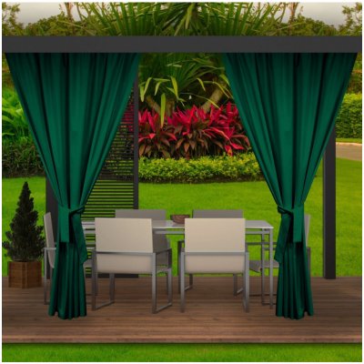 Mondo Italia Zahradní závěs do altánku MIG71 tmavězelený Zelená 155x260 cm – Sleviste.cz